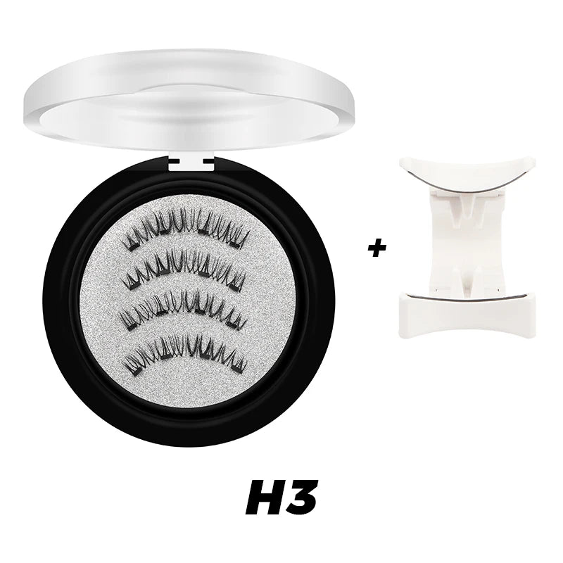 DINGSEN Magnetic Eyelashes 3D Natural False Eyelashes Reusable 4pcs Magnet Clip Set Lashes Extension makeup Tweezers Lash Set