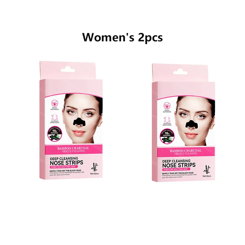 Bamboo Charcoal Clean Nose Patches Face Cleansing Quickly Remove Blackheads Comedones Shrink Pore Skin Care Mask Patch Anti Acne