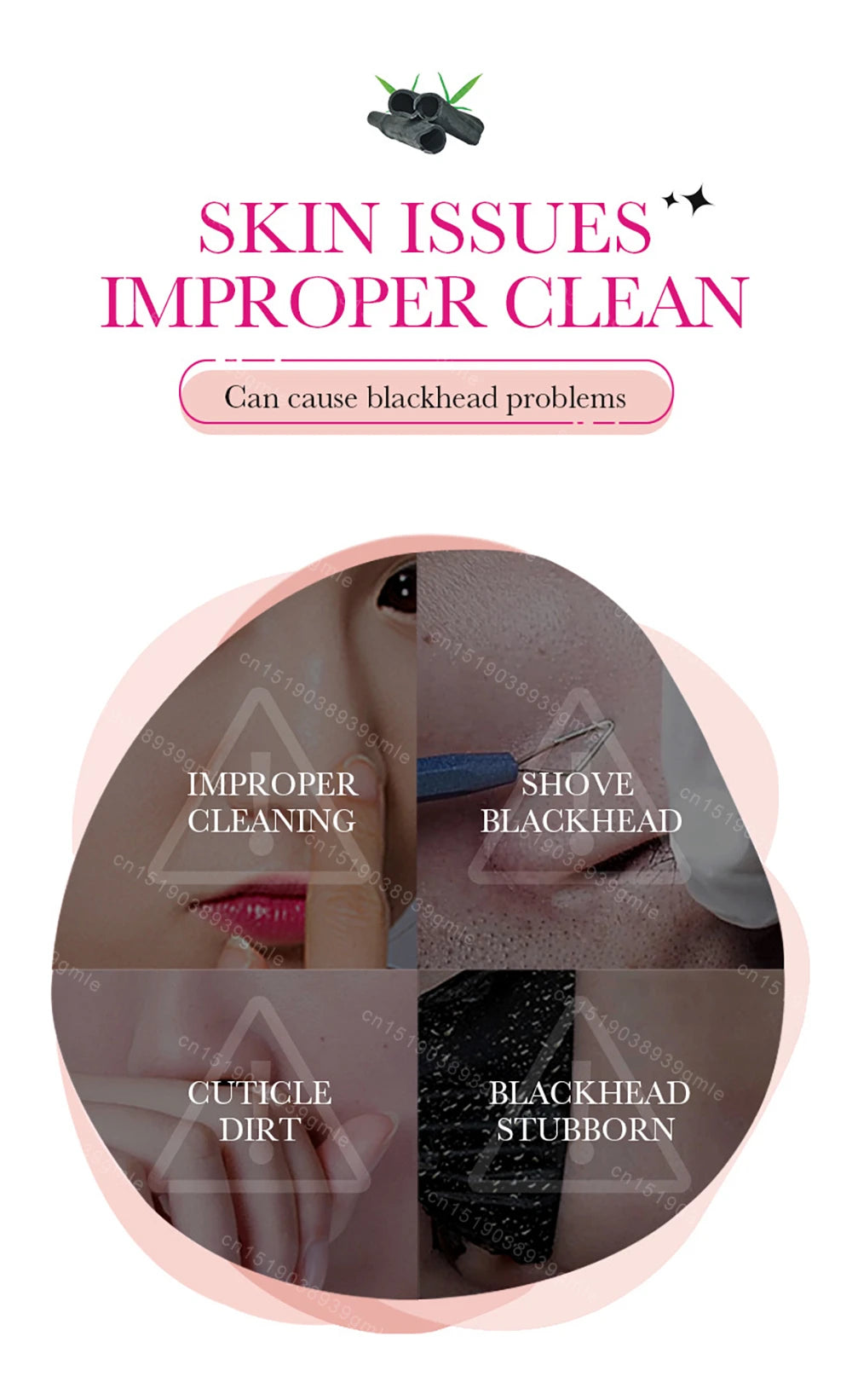 Bamboo Charcoal Clean Nose Patches Face Cleansing Quickly Remove Blackheads Comedones Shrink Pore Skin Care Mask Patch Anti Acne