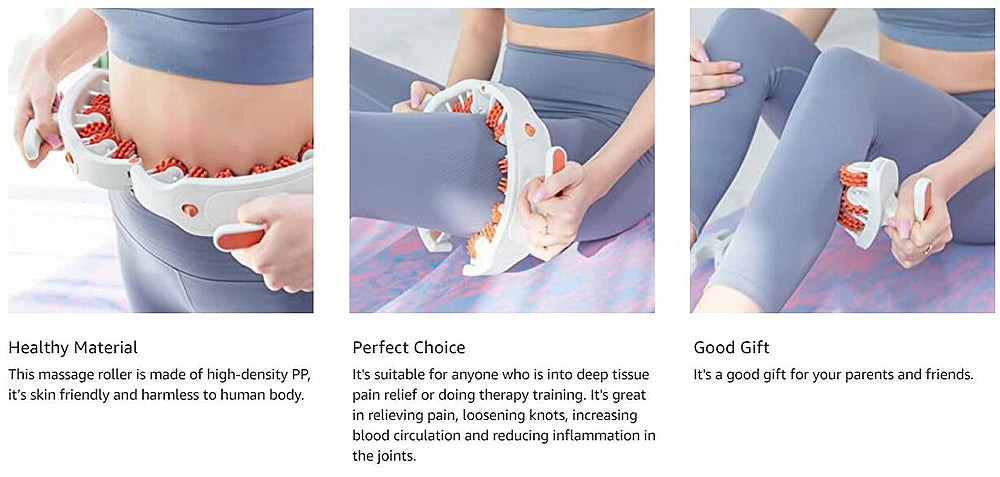 Anti Cellulite Massager Roller Manual Muscle Massager for Neck Shoulder Back Arm Leg Relieve Soreness Shape Body Roller Tech