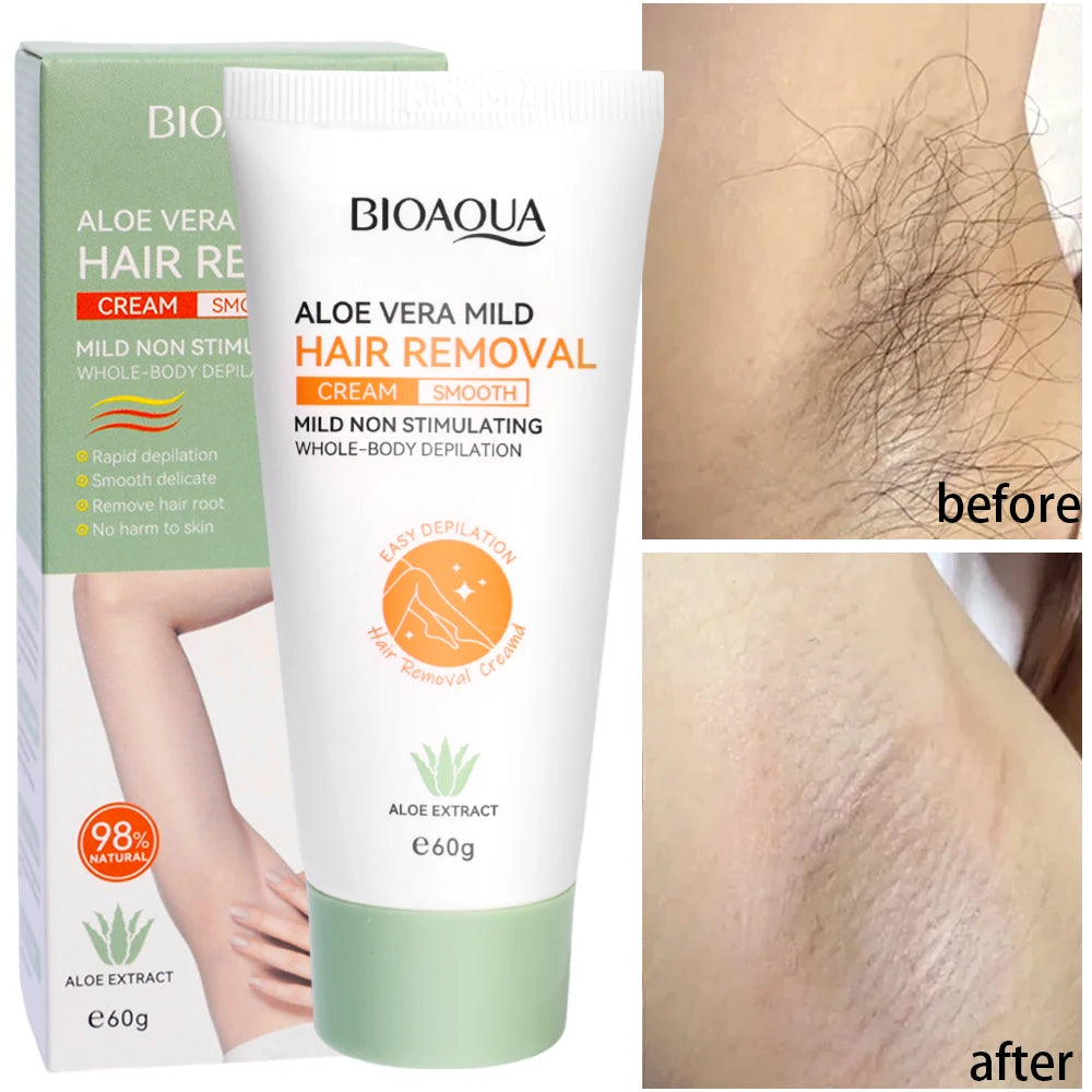 Fast Painless Hair Removal Cream Ladies Intimate Areas Depilatory Wax Underarm Aloe Hair Remover Creams for Men Women Body 60g
