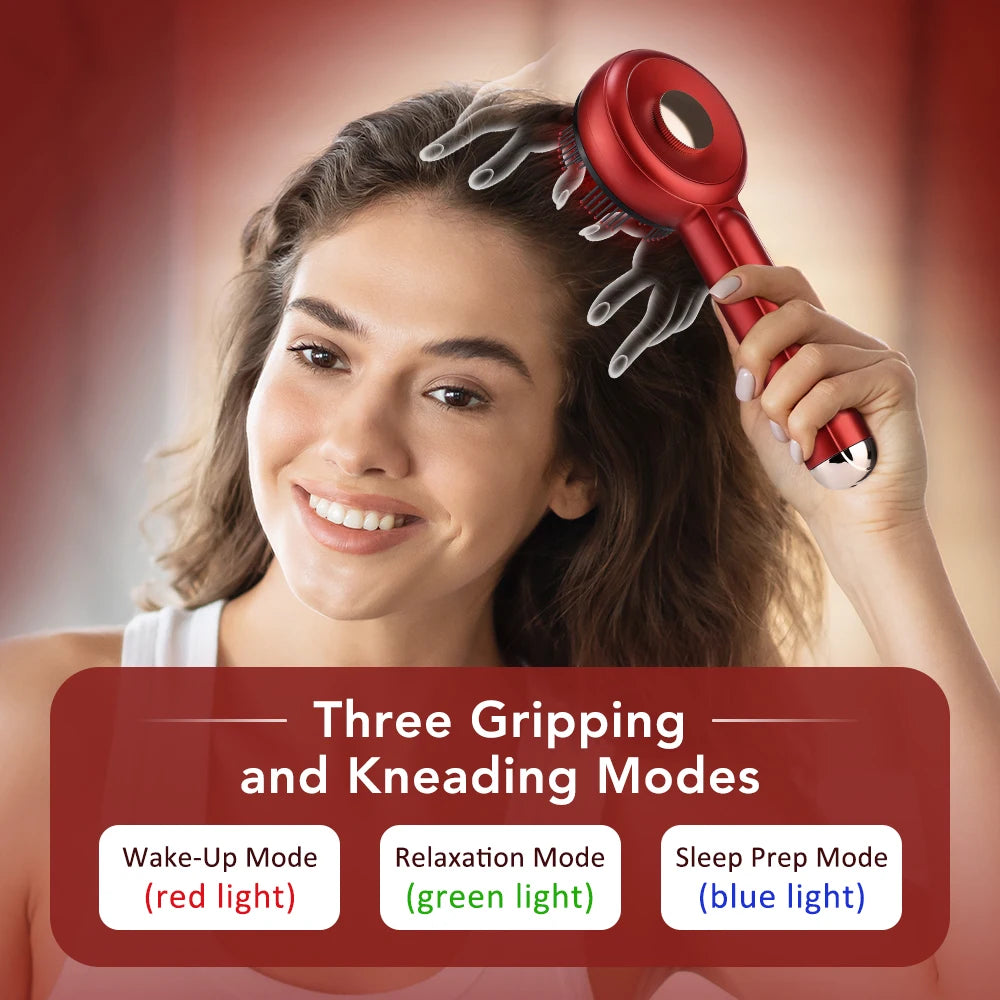 3 Modes Electric Massage Comb Portable Red Light Laser Comb for Hair Follicle Hair Follicles On The Head Essence Oil Applicator