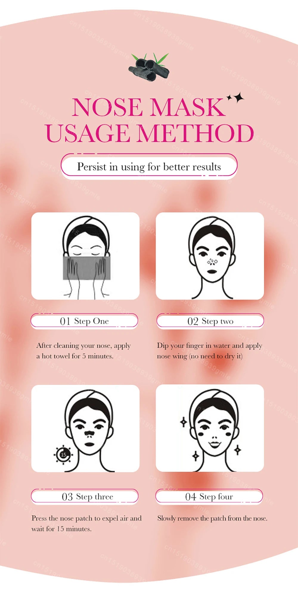 Bamboo Charcoal Clean Nose Patches Face Cleansing Quickly Remove Blackheads Comedones Shrink Pore Skin Care Mask Patch Anti Acne