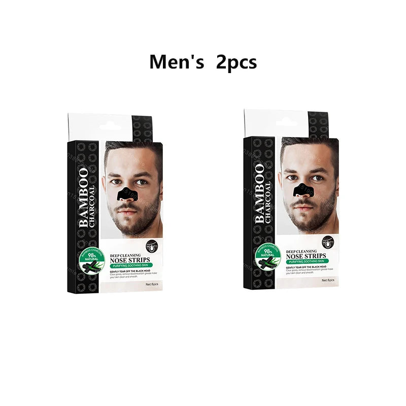 Bamboo Charcoal Clean Nose Patches Face Cleansing Quickly Remove Blackheads Comedones Shrink Pore Skin Care Mask Patch Anti Acne