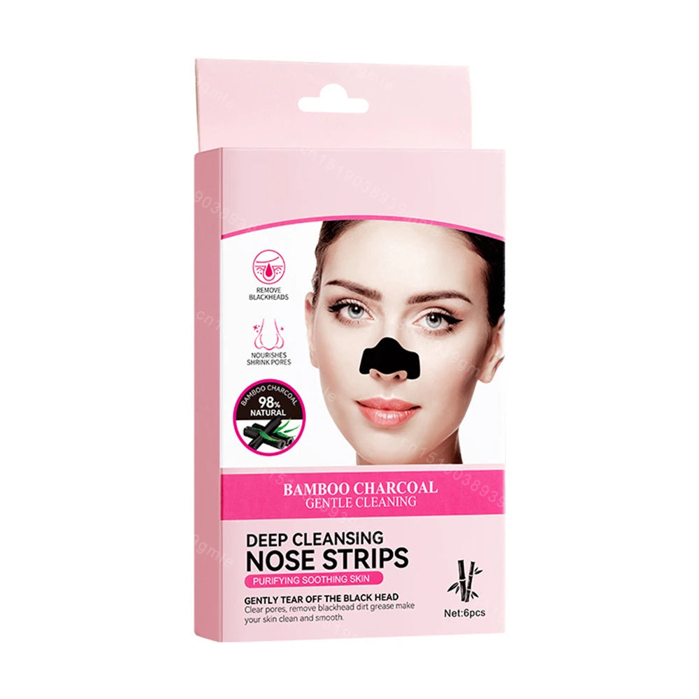 Bamboo Charcoal Clean Nose Patches Face Cleansing Quickly Remove Blackheads Comedones Shrink Pore Skin Care Mask Patch Anti Acne